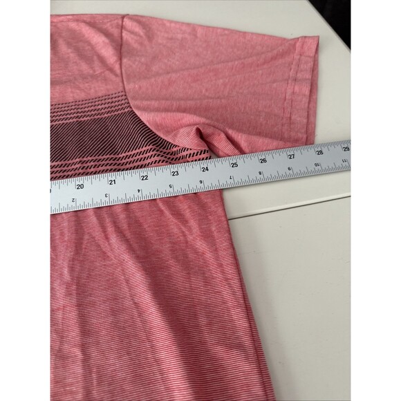 Dixxon Shirt Mens 2X Striped Polo Stitch Premium Golf Performance Red/Black - Picture 7 of 9